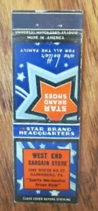 DEPARTMENT STORE MATCHBOOK: WEST END BARGAIN STORE HARRISBURG, PENNSYLVANIA G23 - Picture 1 of 1