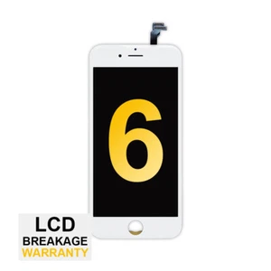 Premium LCD Screen for iPhone 6 - White with Tool Kit and Tempered Glass - Picture 1 of 1
