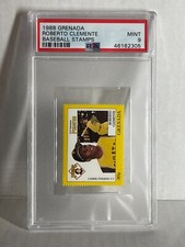 ROBERTO CLEMENTE 1988 GRENADA STAMPS RARE - MINT PSA 9 - PITTSBURGH PIRATES