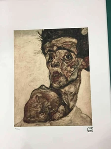 Egon Schiele Lithographie off set cm 50x70 signature sur plaque avec certificat - Picture 1 of 8