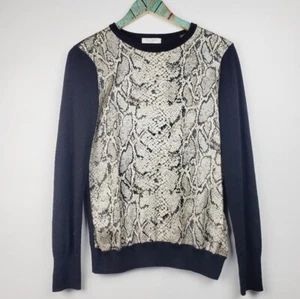 Equipment Femme Women's Silk/Wool Long Sleeve Snake Print Top Sz S NWOT - Picture 1 of 9