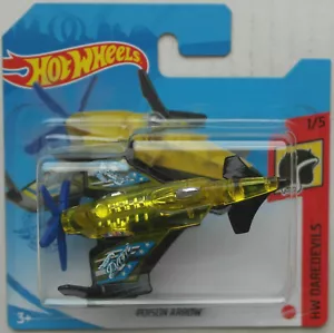 Hot Wheels Poison Arrow nero/giallo nuovo/IMBALLO ORIGINALE aereo HW Mattel Plane Airplane - Foto 1 di 5