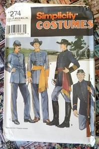 Simplicity-Civil War Costume-Pattern-#7274-Sizes XS,S,M,L,XL, UNCUT - Picture 1 of 2