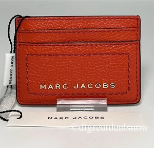 Marc Jacobs Card Case Burnt Sienna Small Leather Card Holder S102L01FA21 - Picture 1 of 9