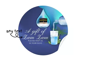 Zam Zam Water stickers personalised zam zam label, Zam Zam Eid gift favour - Picture 1 of 5