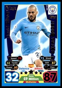 Match Attax 2017/2018 EXTRA David Silva Manchester City Extra Boost No. UC19 - Picture 1 of 2