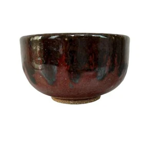 Tazón esmaltado de cerámica artística de estudio firmado - Imagen 1 de 6