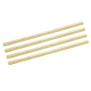 4pcs Brass Rods 9.5mm 12/32 Inch x 224mm 9 Inch Brass Solid Round Stock Lathe... - Picture 1 of 6