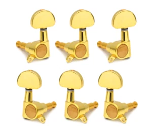 Gold Grover-Style Tuners / Machine Heads / Tuning Pegs / 3 a side - Picture 1 of 3