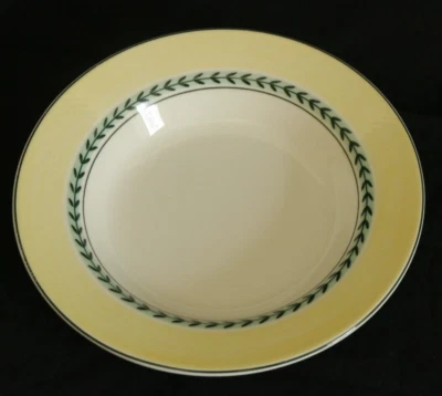 Villeroy & Boch Maintenon CUENCO DE SOPA DE BORDE GRANDE amarillo y verde Foto 1 de 4
