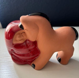 Nittsjö - Ceramics from Sweden, Gnome with horse. Tomte dalahäst - Picture 1 of 5