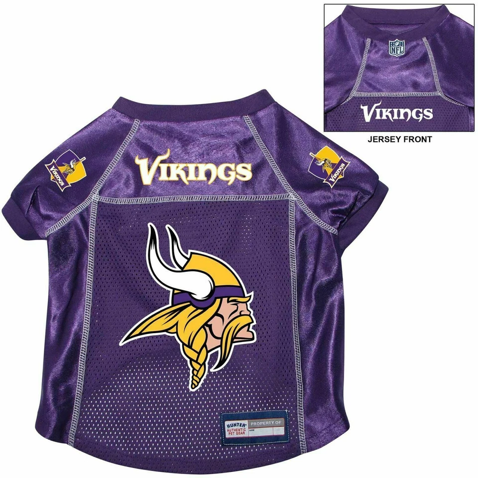 JERSEY PREMIUM MINNESOTA VIKINGS PERRO GATO ALTERNATIVO con ETIQUETA DE NOMBRE ELIGE LA TALLA Foto 1 de 1
