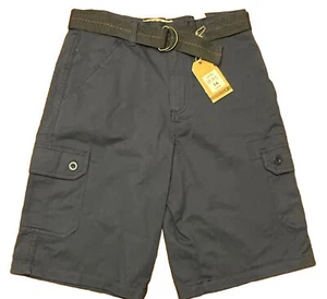 Boys G&M Shorts Slate Blue Flat Front Twill Cargo Shorts Size 14 NWT - Picture 1 of 6