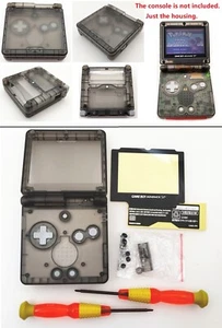 Clear Transparent Black Shell Housing Case For Game Boy Advance SP GBA SP - Picture 1 of 8
