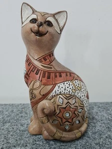 Gilde Dekofigur Katze Musik Notenschlüssel musikalisch 21 cm Spiegelelemente - Bild 1 von 4