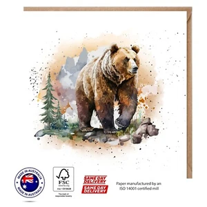 Tarjeta de felicitación del oso - Conjunto de materiales de lujo de Australian Designs The Creature - Imagen 1 de 3