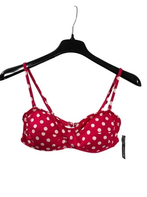 Biquíni feminino Apt 9 rosa branco bolinhas tamanho G novo - Imagem 1 de 4