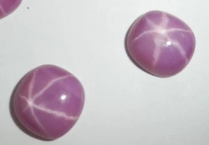 Opaque Star Ruby Square 12x12 mm Cabochon Antique circular Stone 2 pieces Lot - Picture 1 of 14