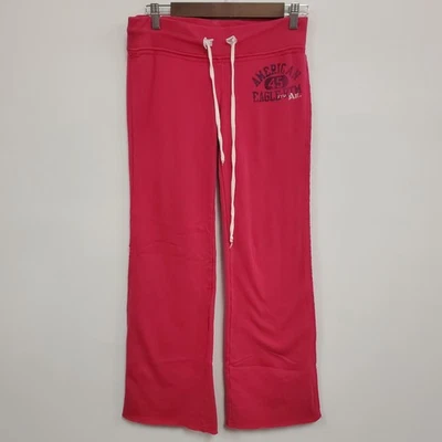 Vintage American Eagle Womens Y2K Flare Leg Sweatpants Size XS Pink Preppy 90S - Image 1 of 4