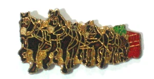 Clydesdale Vintage Enamel Horse Pin ** - Picture 1 of 3