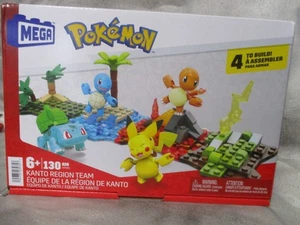 Mattel Mega Bloks Pokemon Kanto Region Team Building Set in Box - Bild 1 von 2