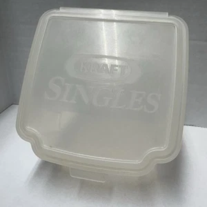 Contenedor de almacenamiento de plástico individual de queso Kraft de colección caja con bisagras transparente reutilizable - Imagen 1 de 4