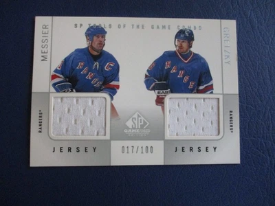 2000-01 SP Game Used Edition Tools of the Combos Mark Messier Wayne Gretzky /100 - Image 1 of 3