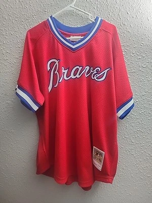Camiseta deportiva para hombre 2XL Dale Murphy Red Braves Cooperstown colección auténtica M&N 52 Foto 1 de 4