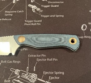 Benchmade Dacian Scales - Blue Micarta (scales only) - Picture 1 of 4