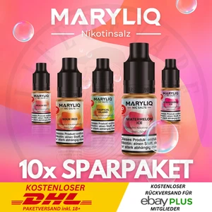 10x MARYLIQ by ELFLIQ E-Liquid Sparpaket 10/20mg Nikotin I Vape Nic Salt 100ml - Bild 1 von 28