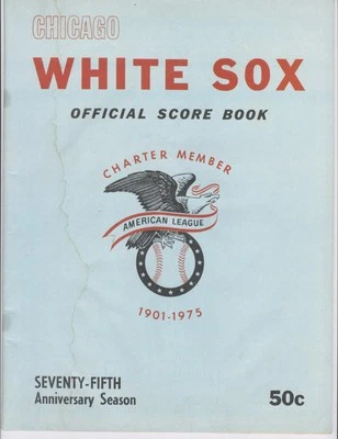1975 Chicago White Sox vs Boston Red Sox Program Scored - Image 1 of 3