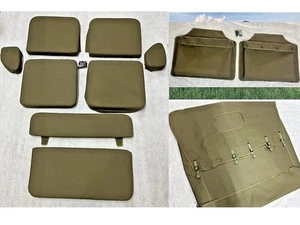 Juego de parte superior y cojín de lona para Jeep Willys Ford MB GPW G-503 + bolsa trasera gratuita - Imagen 1 de 16