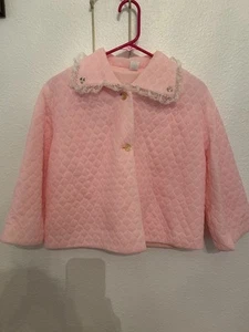 Vintage Quilted Pink Vanity Fair Bed Jacket M - Picture 1 of 6
