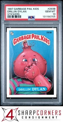 1987 GARBAGE PAIL KIDS STICKERS #293B DRILLIN' DYLAN SERIES 8 PSA 10 - Image 1 of 3