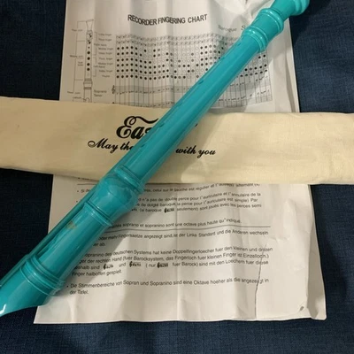 Kids Beginner Soprano Recorder with Cleaning Kit C Key Sky Blue 3-Piece - Image 1 of 4