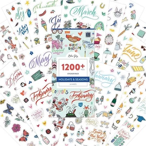 Blue Sky Holidays & Seasons 1200+ Sticker Pack, Planer und Kalender Pack, 4,49" - Bild 1 von 8