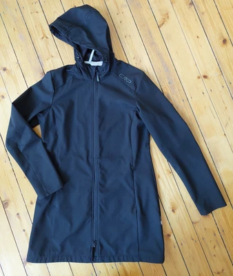 CMP - Softshellmantel - Windprotect - mit Fleece - halblang - schwarz - Gr. L  - Bild 1 von 4