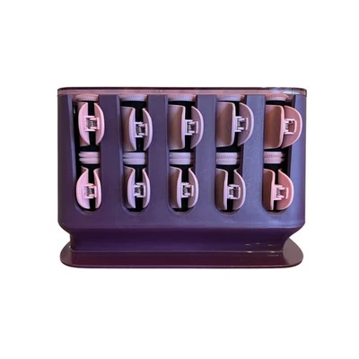 Juego completo de rodillos para setter de cabello Remington Pro Purple Thermaluxe Advanced H9100S usados en excelente estado Foto 1 de 4