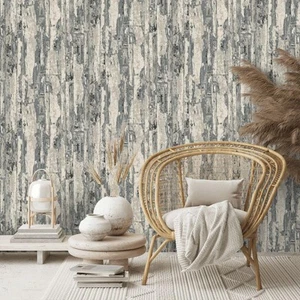 Wallpaper Wood Effect Carbon Planks Prestigious Textiles Driftwood Paste Wall - Picture 1 of 8