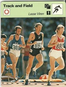 1977-79 Sportscaster Card, #01.22 Track, Lasse Viren, Finland - Picture 1 of 1