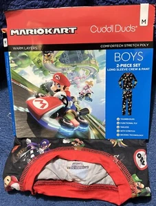 Mariokart Cuddl Duds MEDIUM Boys Multicolored Long Sleeve Crew & pants - NEW - Picture 1 of 5
