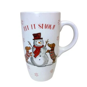 Pfefferminze & Kiefer Kaffeebecher Let it Snow Dackel Hund Weihnachten Urlaub groß 6" - Bild 1 von 9