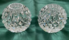 Waterford Crystal (2) Ball Candle Stick Holder Signed 2 1/2”
