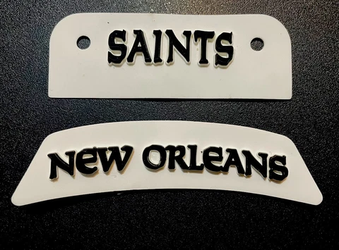 Football Helmet 3D Saints Team Issue Schutt Bumpers, Full Size Helmet Cover