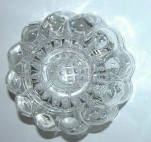 PRINCESS HOUSE #438 3 WAY CLEAR 24% LEAD CRYSTAL RIBBED CANDLE HOLDER DRIP CUP - Picture 1 of 9