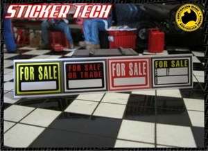 SCALE 1:8 1:10 1:12 FOR SALE STICKER DECAL SIGN SUIT DOLL HOUSE RC4WD DEFENDER - Picture 1 of 5