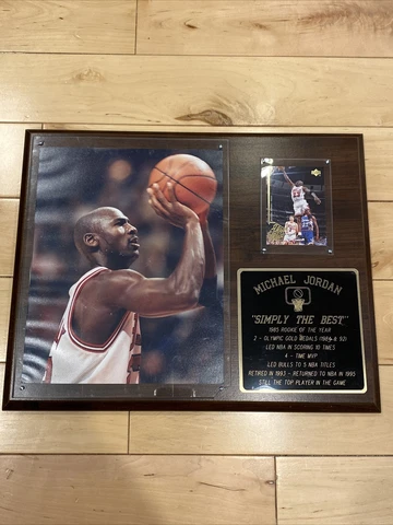 Michael Jordan Picture Plaque With Cards And Accolades “Simply The Best” Cover