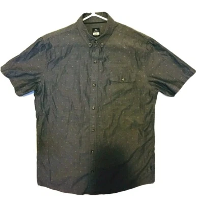 Ripcurl Shirt Mens Size M Silver/Grey Short Sleeve Button Up Shirt Pocket - Image 1 of 4