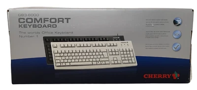 Sealed Cherry G83-6000 QWERTY PS/2 Wired Keyboard G83-6105LPQGB-0 NTK Technology - Image 1 of 4