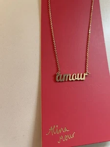 six Kette Modeschmuck amour Modekette gold vergoldet Party Schmuck chain NEU NY - Bild 1 von 2
